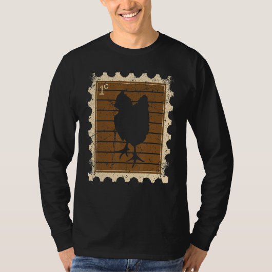 Postzegel Met Een Kip T-shirt (Voorkant)