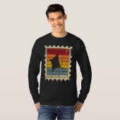 Postzegel Met Een Zonsondergang Batoidea T-shirt (Voorkant volledig)