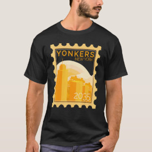 Postzegel met zonsondergang in Yonkers T-shirt