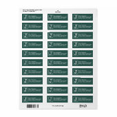 Postzegel Monogram Groen Retouradres Etiket (Full Sheet)