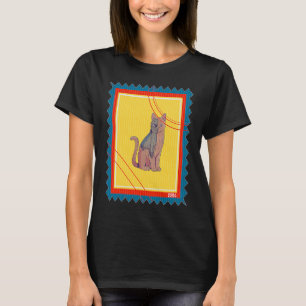 Postzegel Ruimte Cat Alien T-shirt