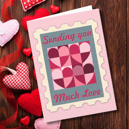Postzegel 'Sending U Much Love' Valentijnsdag Feestdagen Kaart