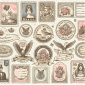  postzegel-stijl stickers voor invitant (Voorkant)