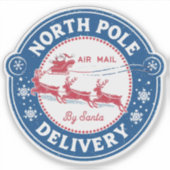 postzegel van de Noordpool Sticker (Voorkant)