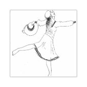 postzegel voor dansers rubberstempel (Afrduk)