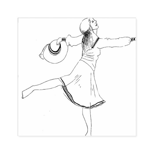 postzegel voor dansers rubberstempel (Afrduk)