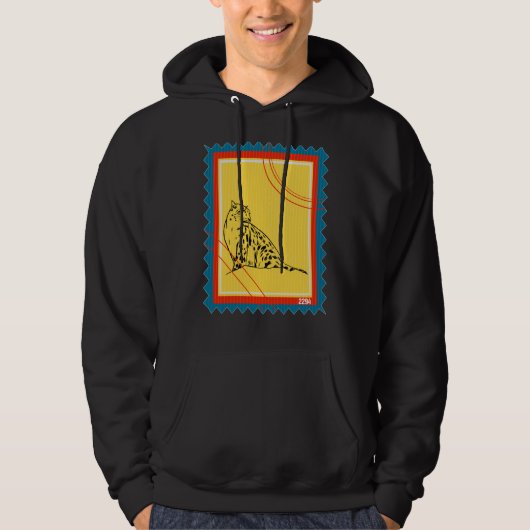 Postzegel Wild Dier Luipaard Hoodie (Voorkant)