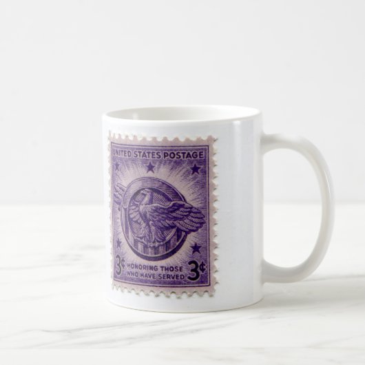 postzegelbeker koffiemok (Rechts)