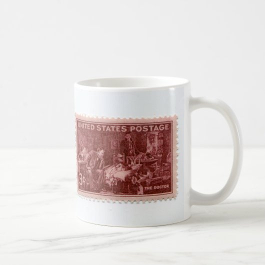postzegelbeker koffiemok (Rechts)