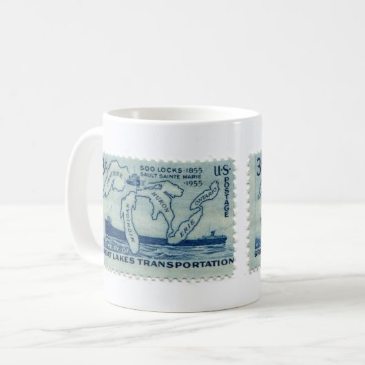  postzegelbeker koffiemok (Voorkant links)