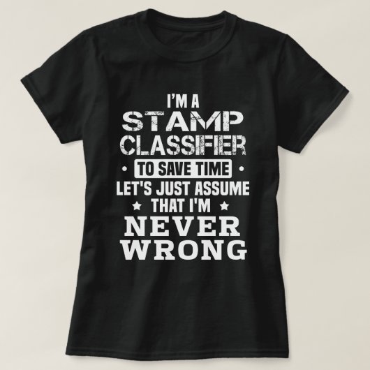 postzegelclassificatie t-shirt (Design voorkant)