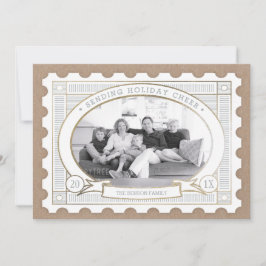  postzegelfotokaart feestdagenkaart