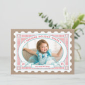  postzegelfotokaart feestdagenkaart (Staand voorkant)