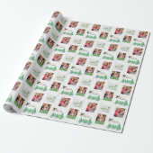 Postzegels Aangepaste foto Cadeaupapier (Uitgerold)