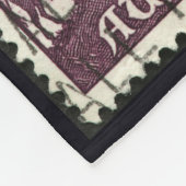  postzegels Bloemen Fleece Deken (Hoek)