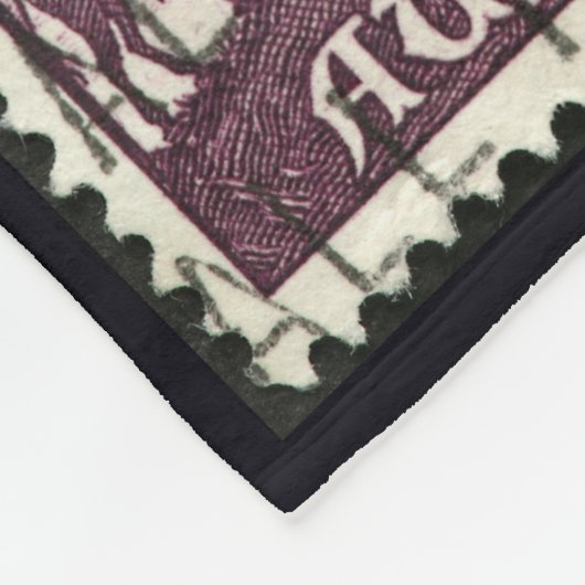  postzegels Bloemen Fleece Deken (Hoek)