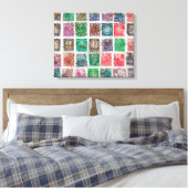 Postzegels canvas (Insitu (Slaapkamer))
