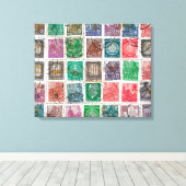 Postzegels canvas (Insitu (Houten vloer))