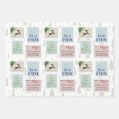 Postzegels Foto's en Kerstboom Doodle Inpakpapier Vel (Voorkant 3)