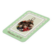 Postzegels Kerst Ornament Custom Photo Holiday Magneet (Linkerzijde)