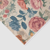 postzegels met bloemmotieven tissuepapier (Detail)