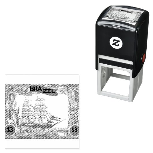 Postzegels met Brazilië Zelfinktende Stempel (In situ)