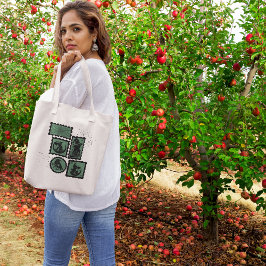 Postzegels met Halloween-symbolen Tote Bag