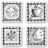 postzegels sticker (Voorkant)