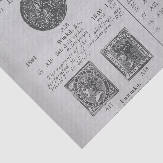 postzegels tissuepapier (Detail)