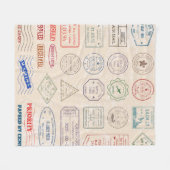   postzegels uit landen fleece deken (Voorkant (Horizontaal))