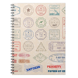   postzegels uit landen notitieboek