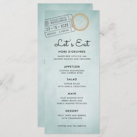 Postzegels voor paspoortannulering | Bestemming Br Menu (Voorkant / Achterkant)