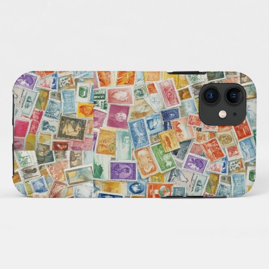 Postzegels Waterverf Case-Mate iPhone Case (Achterkant (horizontaal))