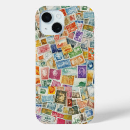 Postzegels Waterverf iPhone 15 Case