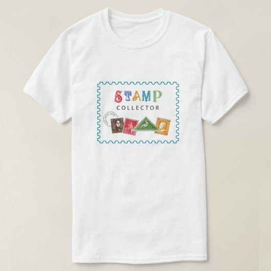 Postzegelverzamelaar T-shirt (Design voorkant)