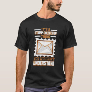 Postzegelverzameling voor filatelist postzegelverz t-shirt