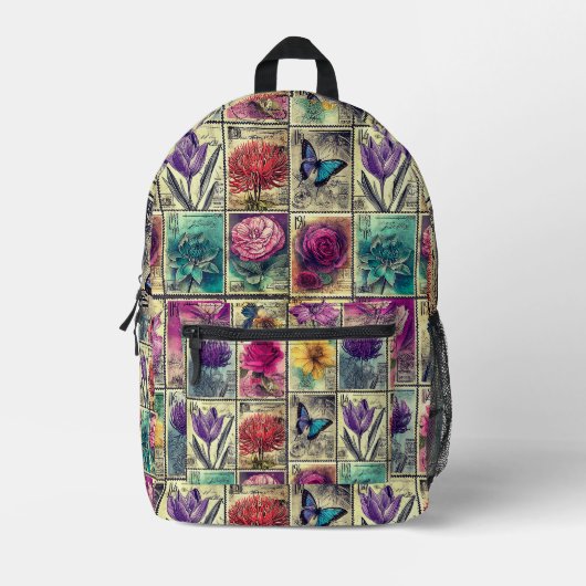 postzegelzak bedrukte rugzak (Voorkant)