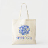 Posy blue Maid of een eer bruiloft. Tote Bag (Voorkant)
