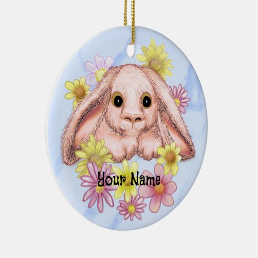 Posy Bunny Rabbit Keramisch Ornament (Rechts)