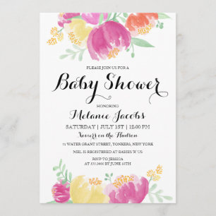 Posy Garden   BABY SHOWER Kaart