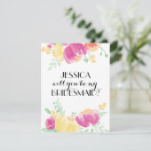 Posy Garden | Bridesmaid Kaart (Staand voorkant)