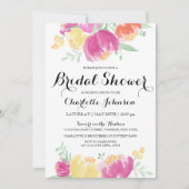 Posy Garden | Uitnodiging voor bruidsdouche (Voorkant)