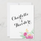 Posy Garden | Uitnodiging voor bruidsdouche (Achterkant)