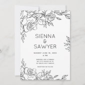 Posy of Roses Bruiloft Kaart (Voorkant)