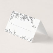 Posy of Rozen Bruiloft Gast Zitplaats Plaatsing Ka Kaart (Voorkant)