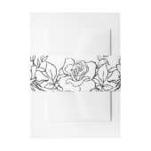 Posy of Rozen bruiloft uitnodigingssuite Uitnodigingen Wikkel (Voorkant Voorbeeld)