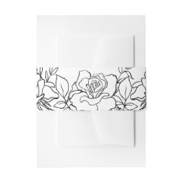 Posy of Rozen bruiloft uitnodigingssuite Uitnodigingen Wikkel