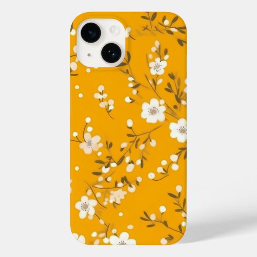 Posy print op goud Case-Mate iPhone case (Achterkant)
