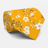 Posy print op goud stropdas (Opgerold)