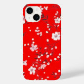 Posy print op rood Case-Mate iPhone case (Achterkant)